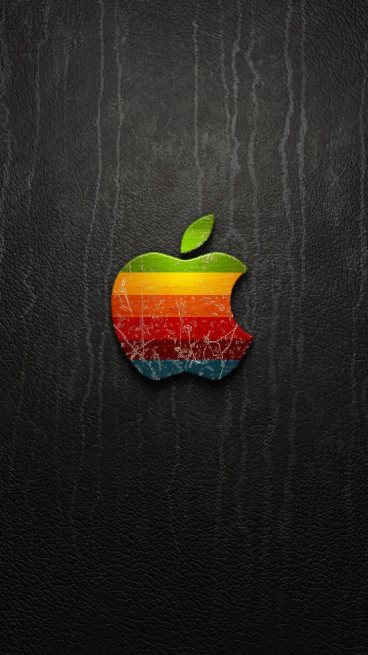 Multicolored Apple Logo Wallpaper for HTC One mini