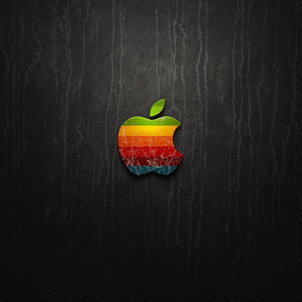 Multicolored Apple Logo Wallpaper for Apple iPad 2