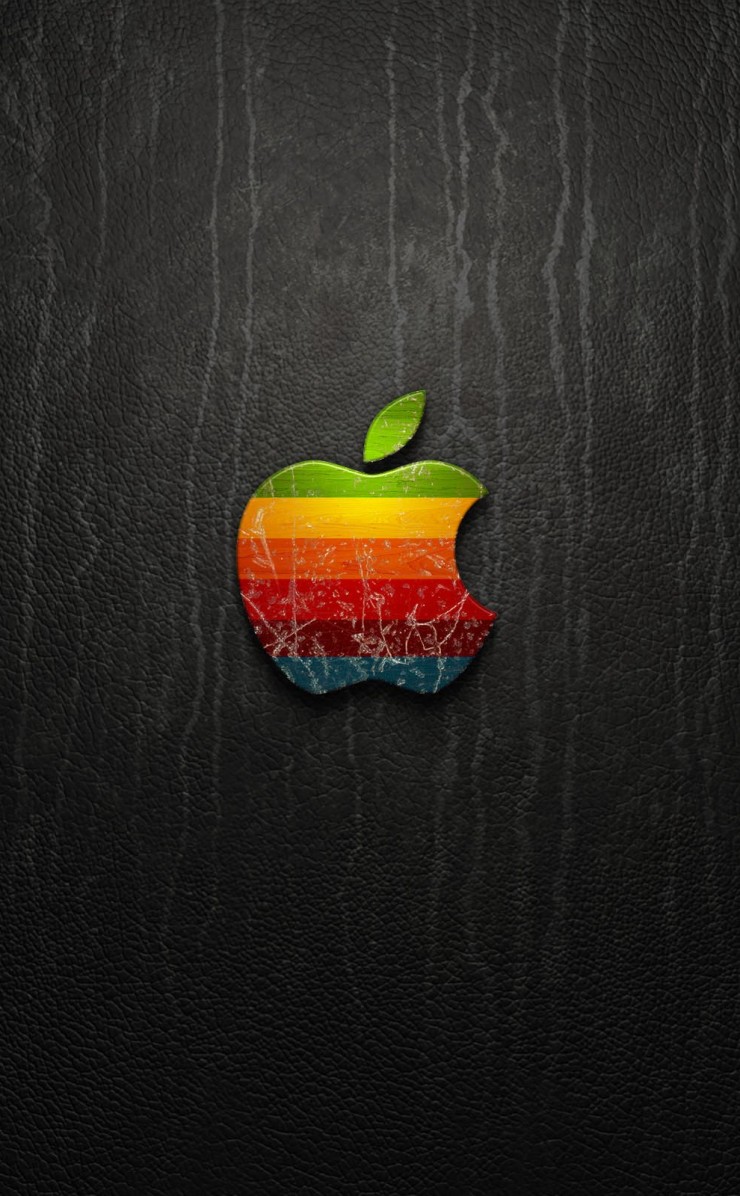 Multicolored Apple Logo Wallpaper for Apple iPhone 4 / 4s