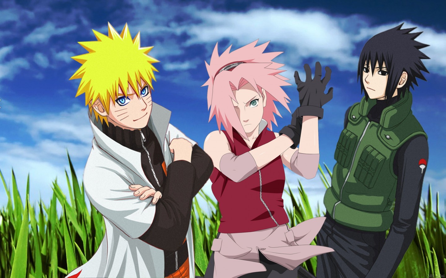Naruto, Sakura and Sasuke Wallpaper for Desktop 1440x900