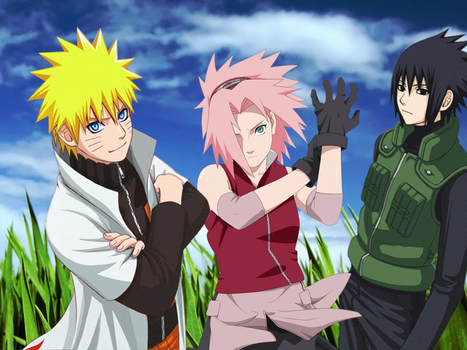 Naruto, Sakura and Sasuke Wallpaper for Desktop 1600x1200