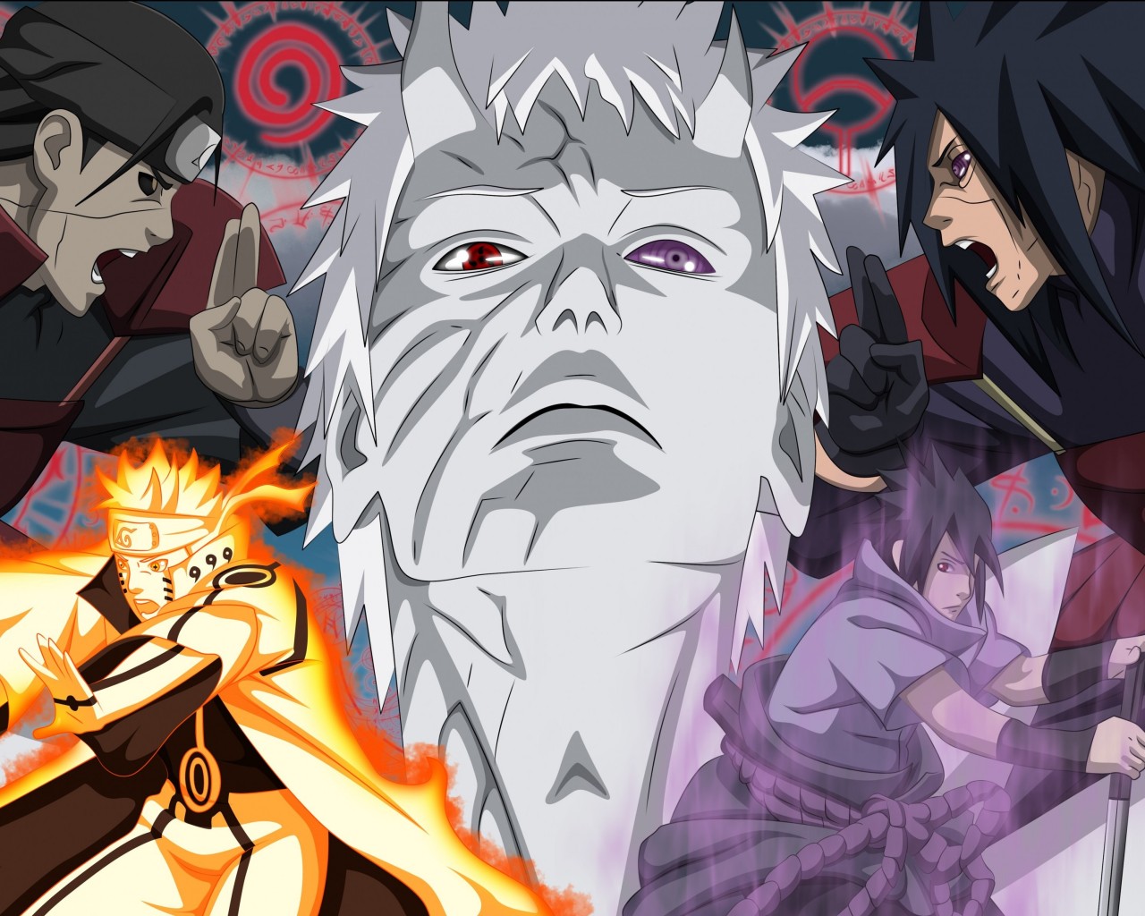 Naruto Vs. Madara Uchiha Wallpaper for Desktop 1280x1024