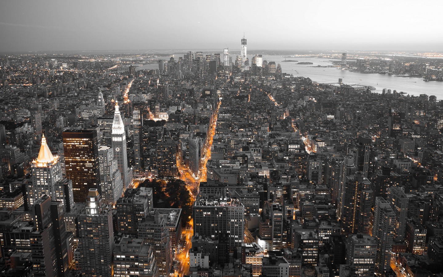 New York City by Night Wallpaper for Desktop 1440x900