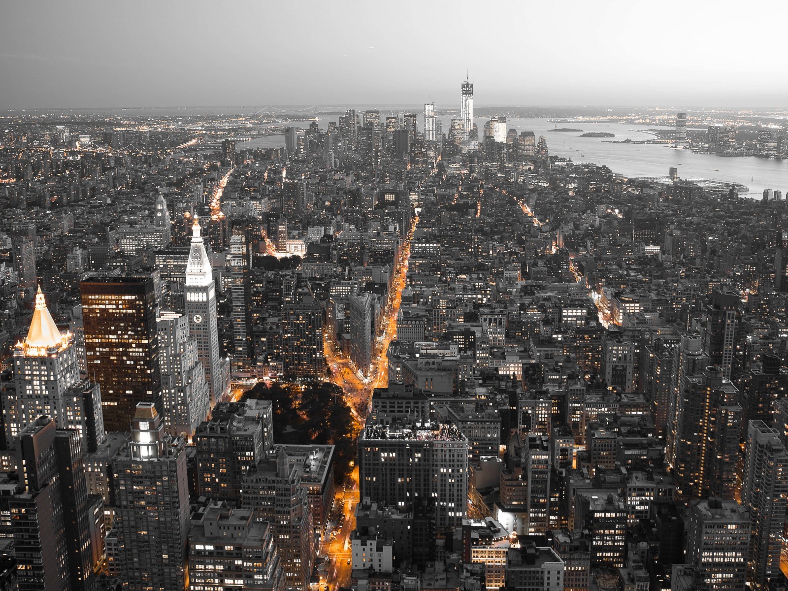 New York City by Night Wallpaper for Desktop 1600x1200