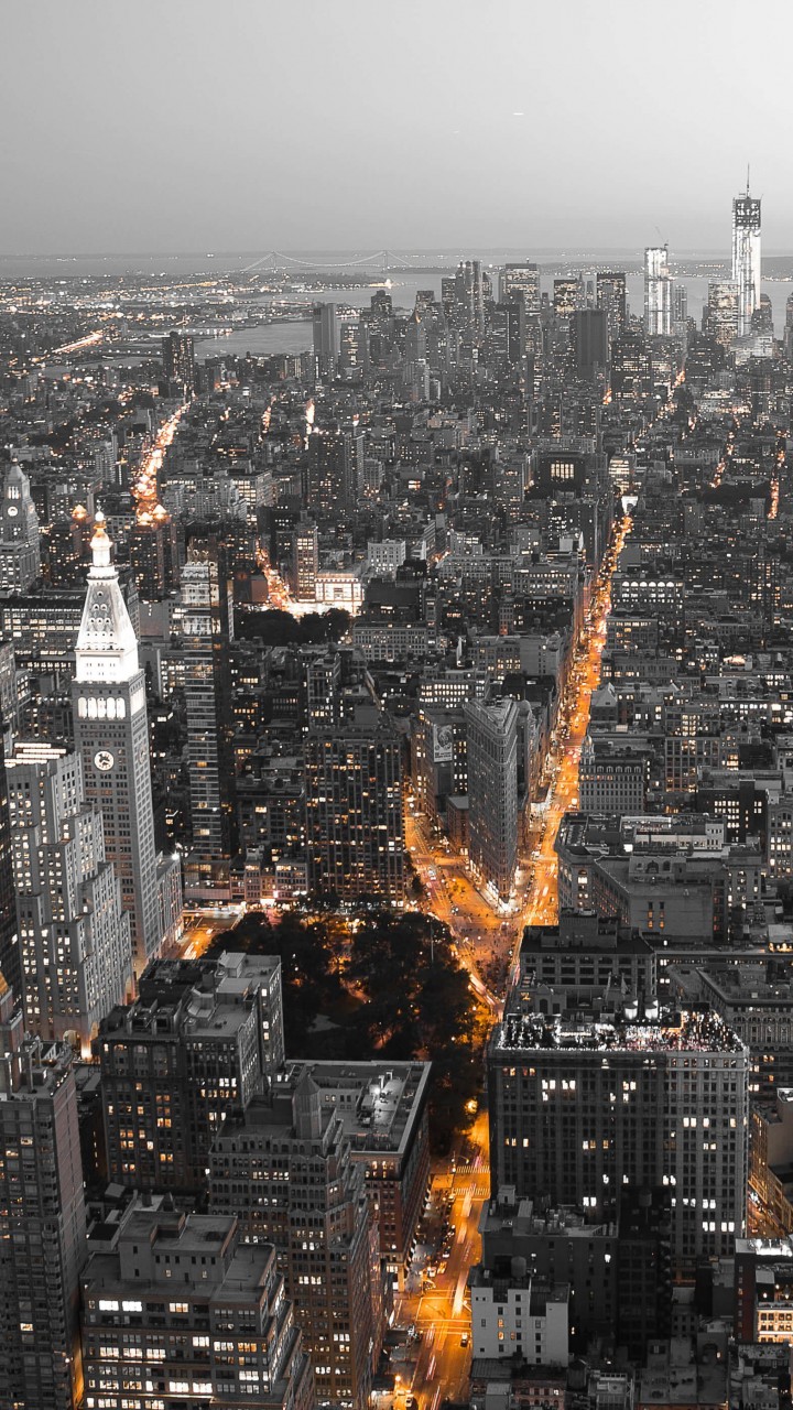 New York City by Night Wallpaper for SAMSUNG Galaxy S5 Mini