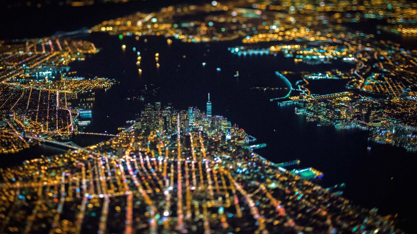 New York City From Above Wallpaper for Desktop 1366x768