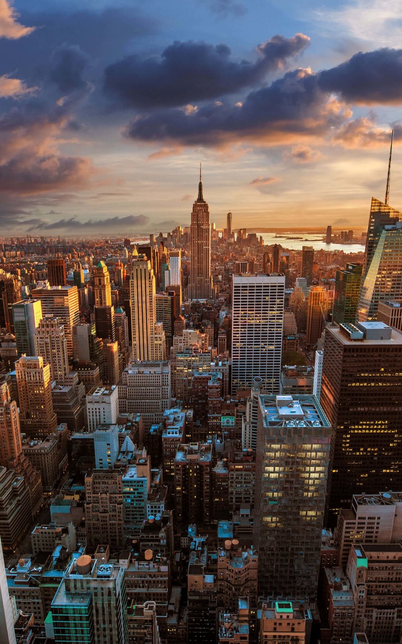 New York City Skyline At Sunset HD wallpaper for Kindle Fire HD screens