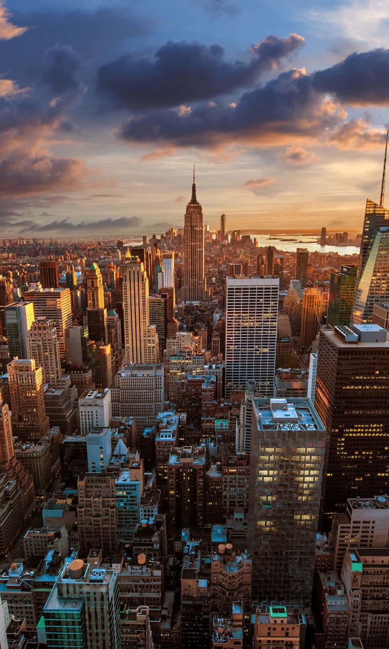 New York City Skyline At Sunset Wallpaper for LG Optimus G