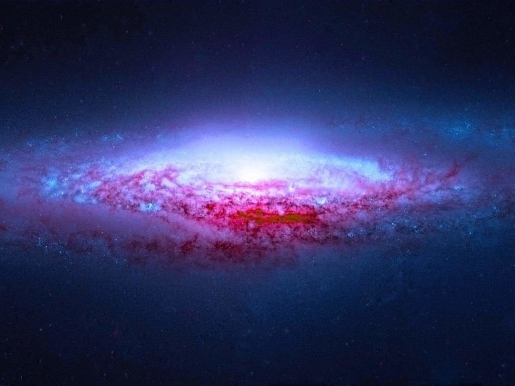 NGC 2683 Spiral Galaxy Wallpaper for Desktop 1024x768