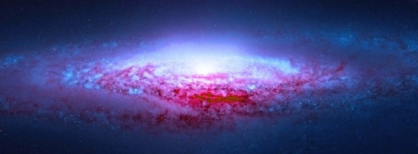 NGC 2683 Spiral Galaxy Wallpaper for Social Media Facebook Cover