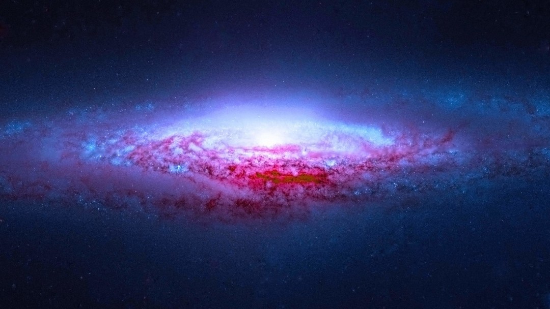 NGC 2683 Spiral Galaxy Wallpaper for Social Media Google Plus Cover