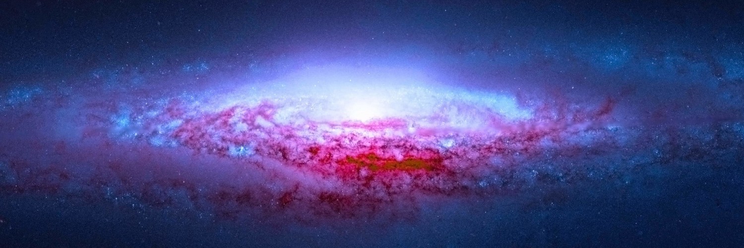 NGC 2683 Spiral Galaxy Wallpaper for Social Media Twitter Header