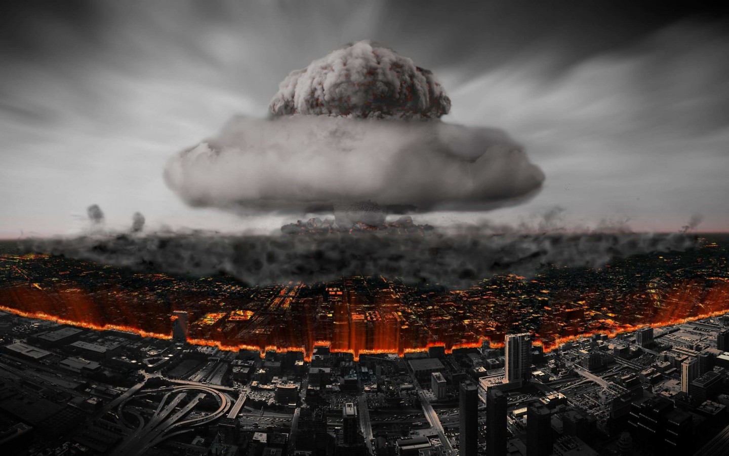 Nuclear Mushroom Cloud Wallpaper for Desktop 1440x900