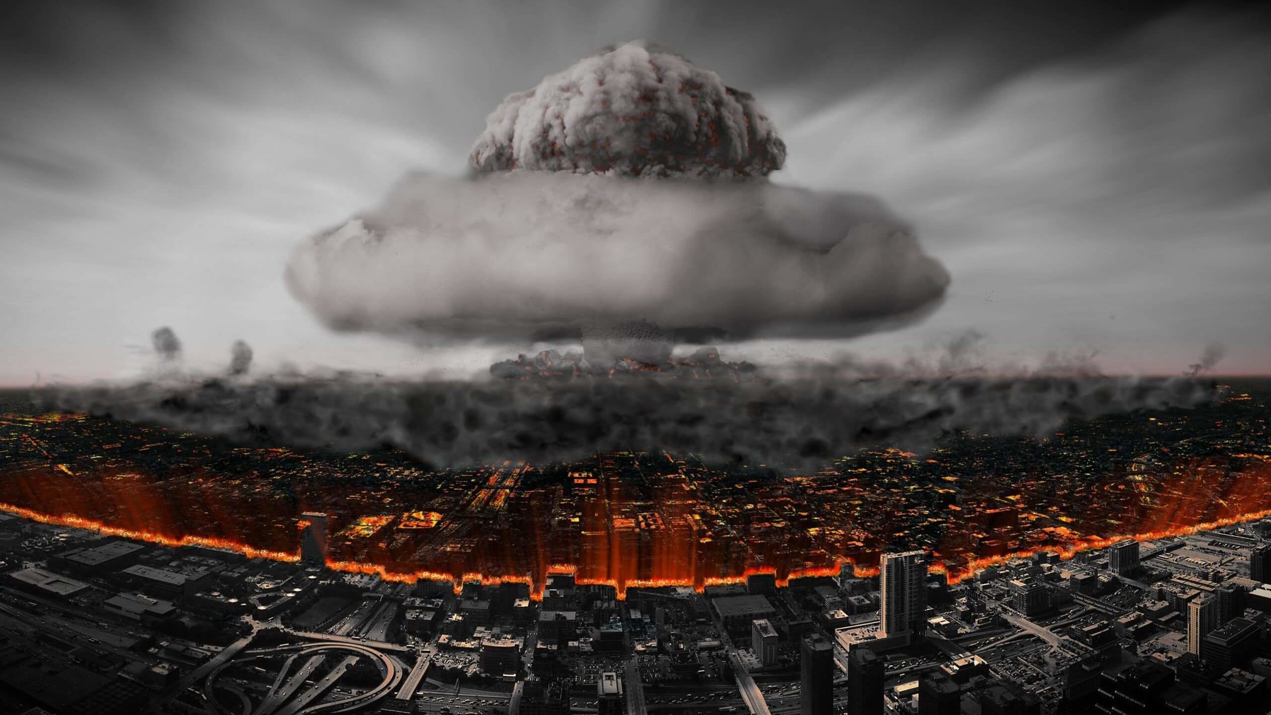 Nuclear Mushroom Cloud Wallpaper for Desktop 2560x1440