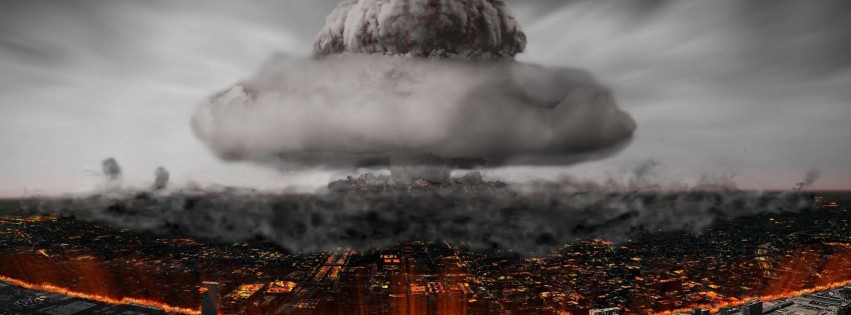 Nuclear Mushroom Cloud Wallpaper for Social Media Facebook Cover