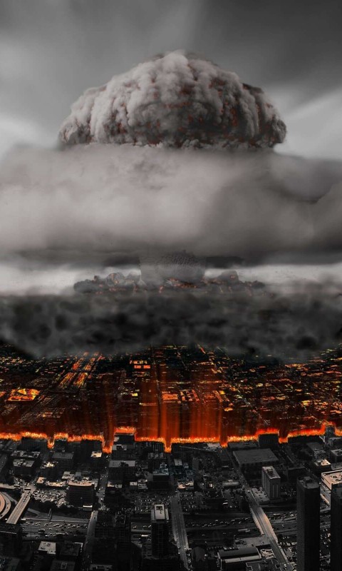 Nuclear Mushroom Cloud Wallpaper for SAMSUNG Galaxy S3 Mini