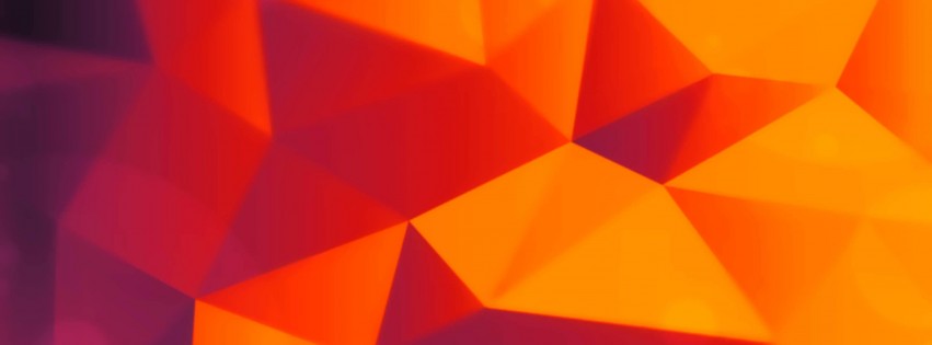 Orange Polygons Wallpaper for Social Media Facebook Cover
