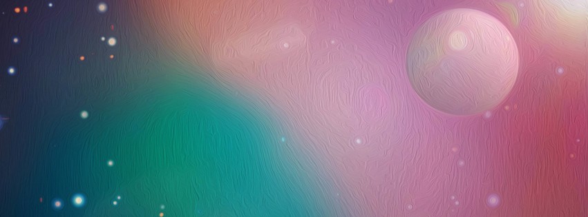 Outer Space Oil Painting Wallpaper for Social Media Facebook Cover