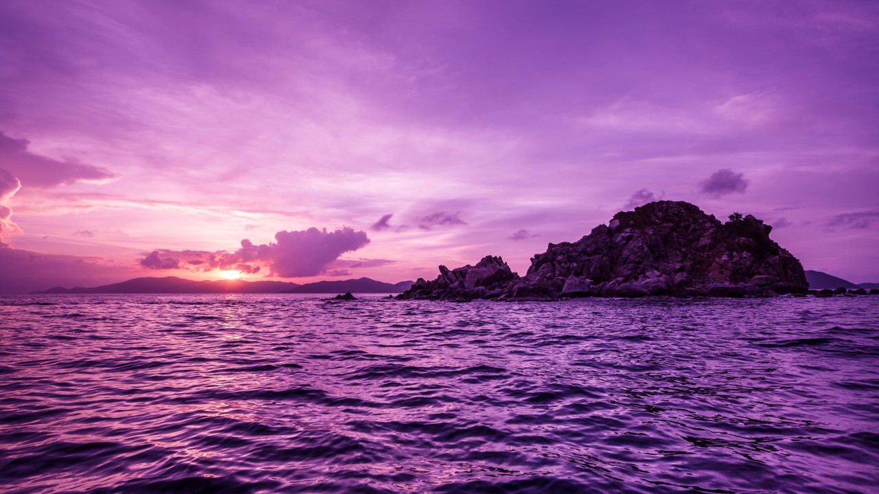 Pelican Island Sunset, British Virgin Islands Wallpaper for Desktop 1280x720