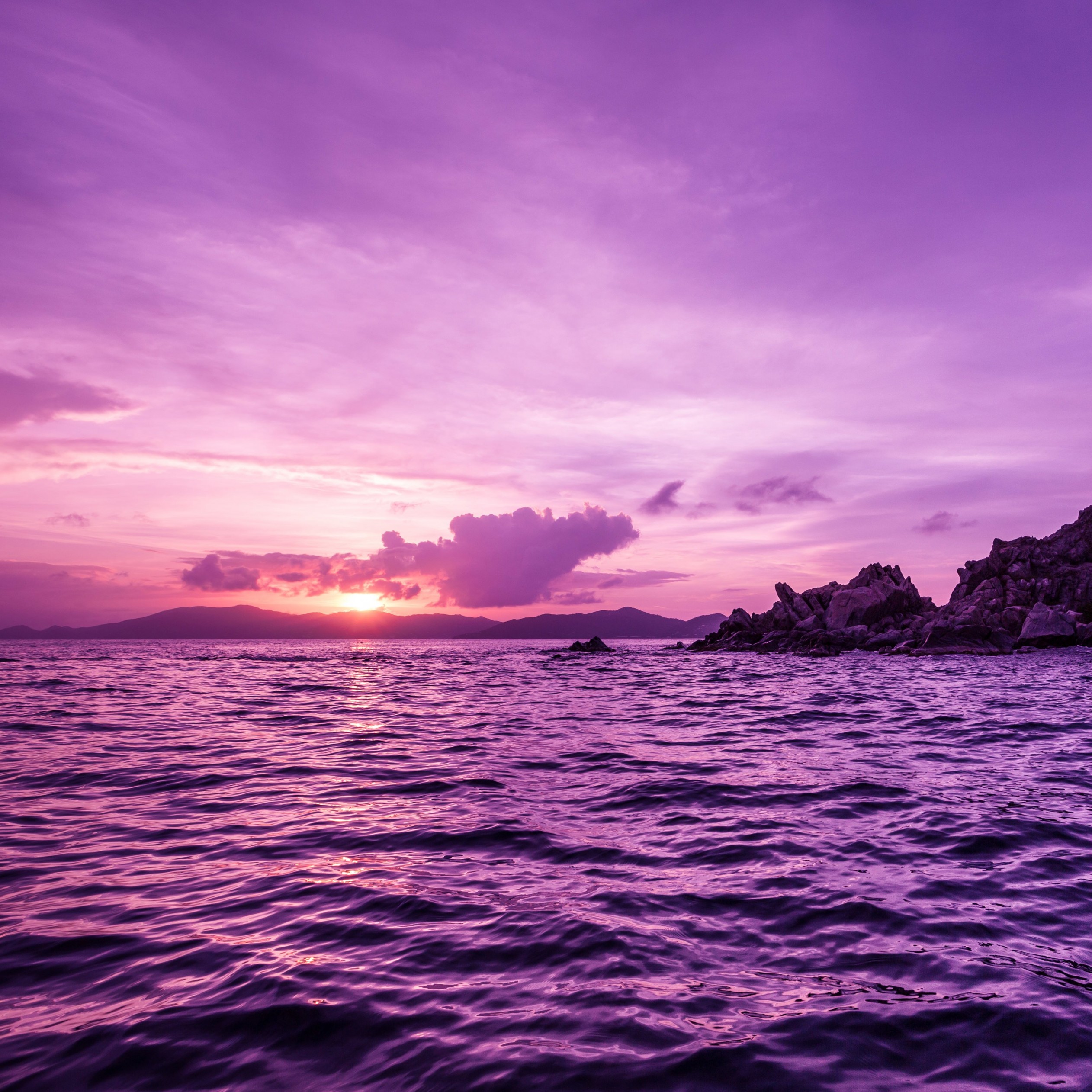 Pelican Island Sunset, British Virgin Islands Wallpaper for Apple iPad mini 2