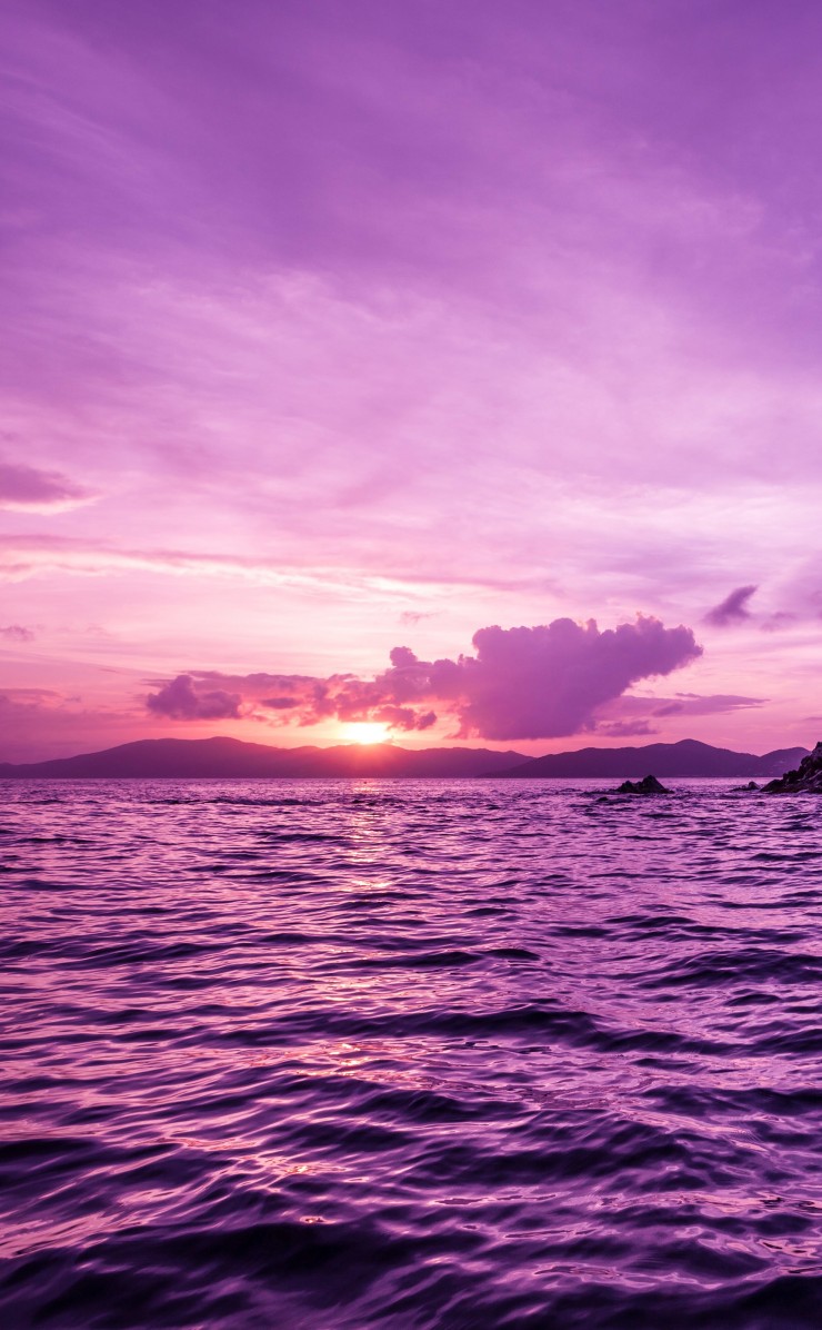Pelican Island Sunset, British Virgin Islands Wallpaper for Apple iPhone 4 / 4s