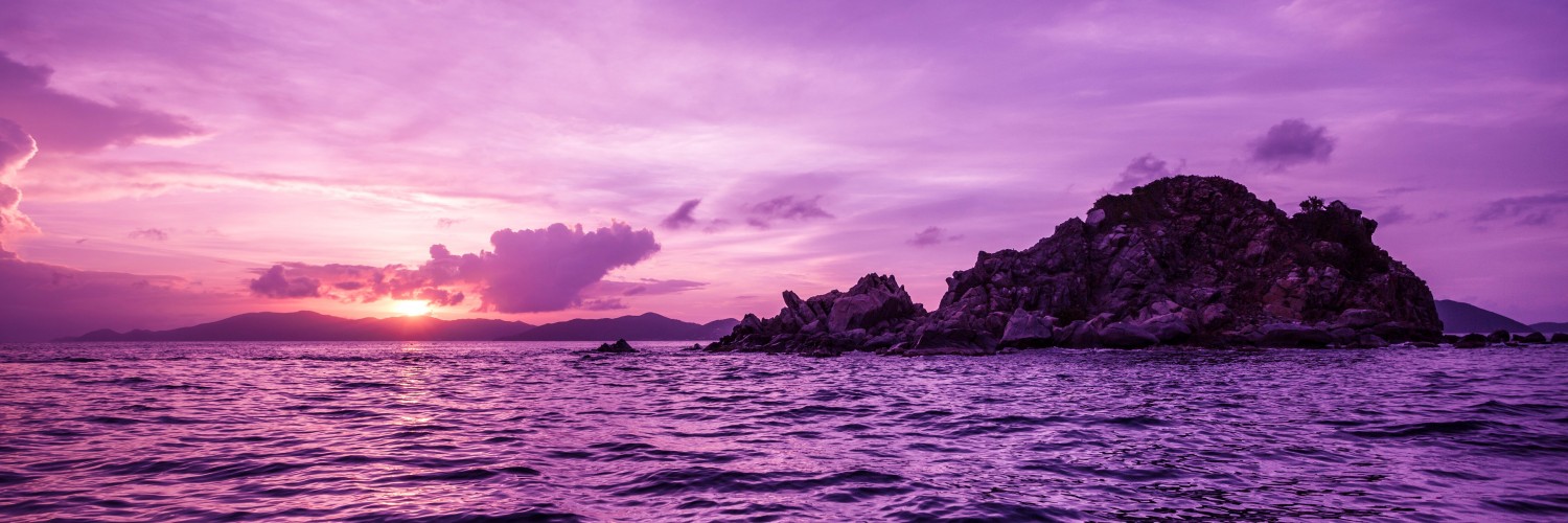 Pelican Island Sunset, British Virgin Islands Wallpaper for Social Media Twitter Header
