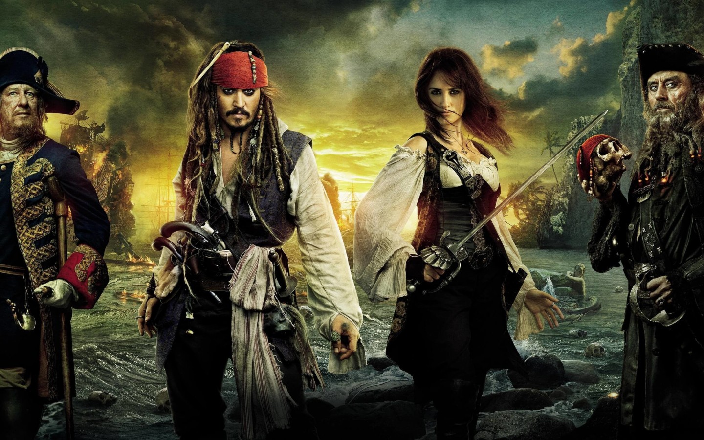Pirates of the Caribbean: On Stranger Tides Characters Wallpaper for Desktop 1440x900