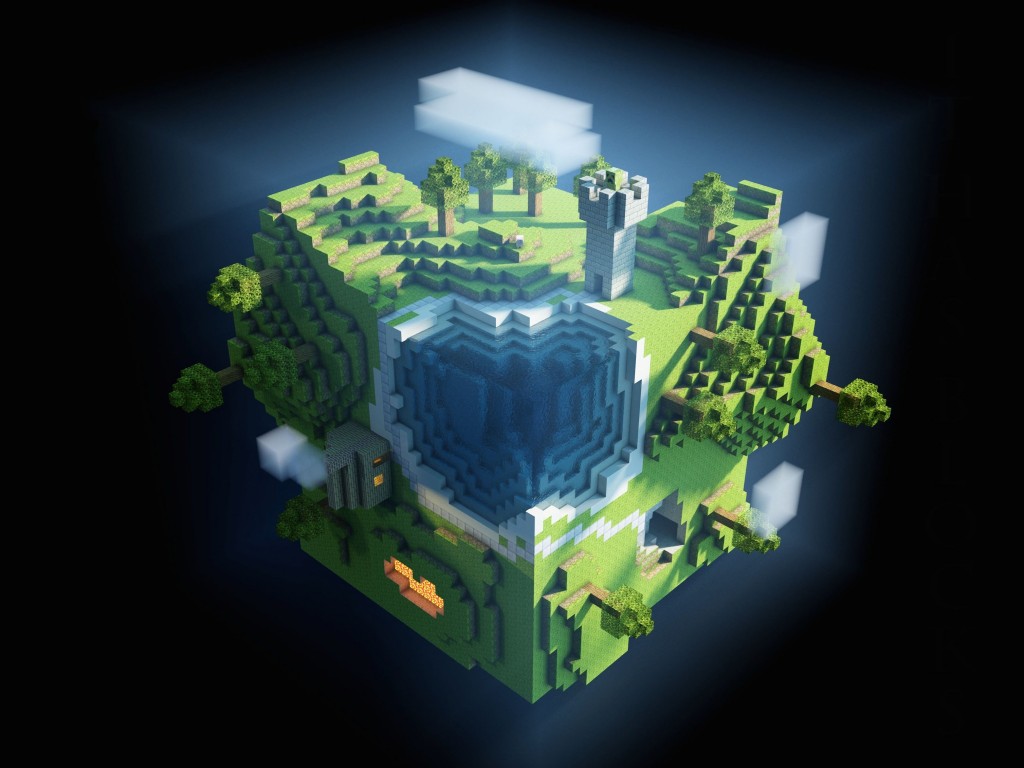 Planet Minecraft Wallpaper for Desktop 1024x768