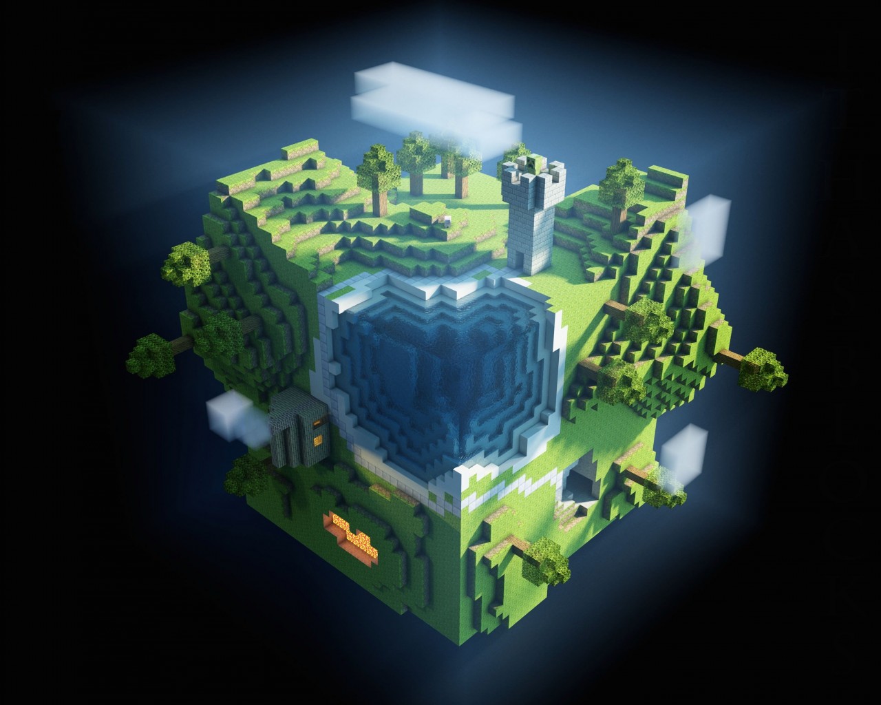 Planet Minecraft Wallpaper for Desktop 1280x1024