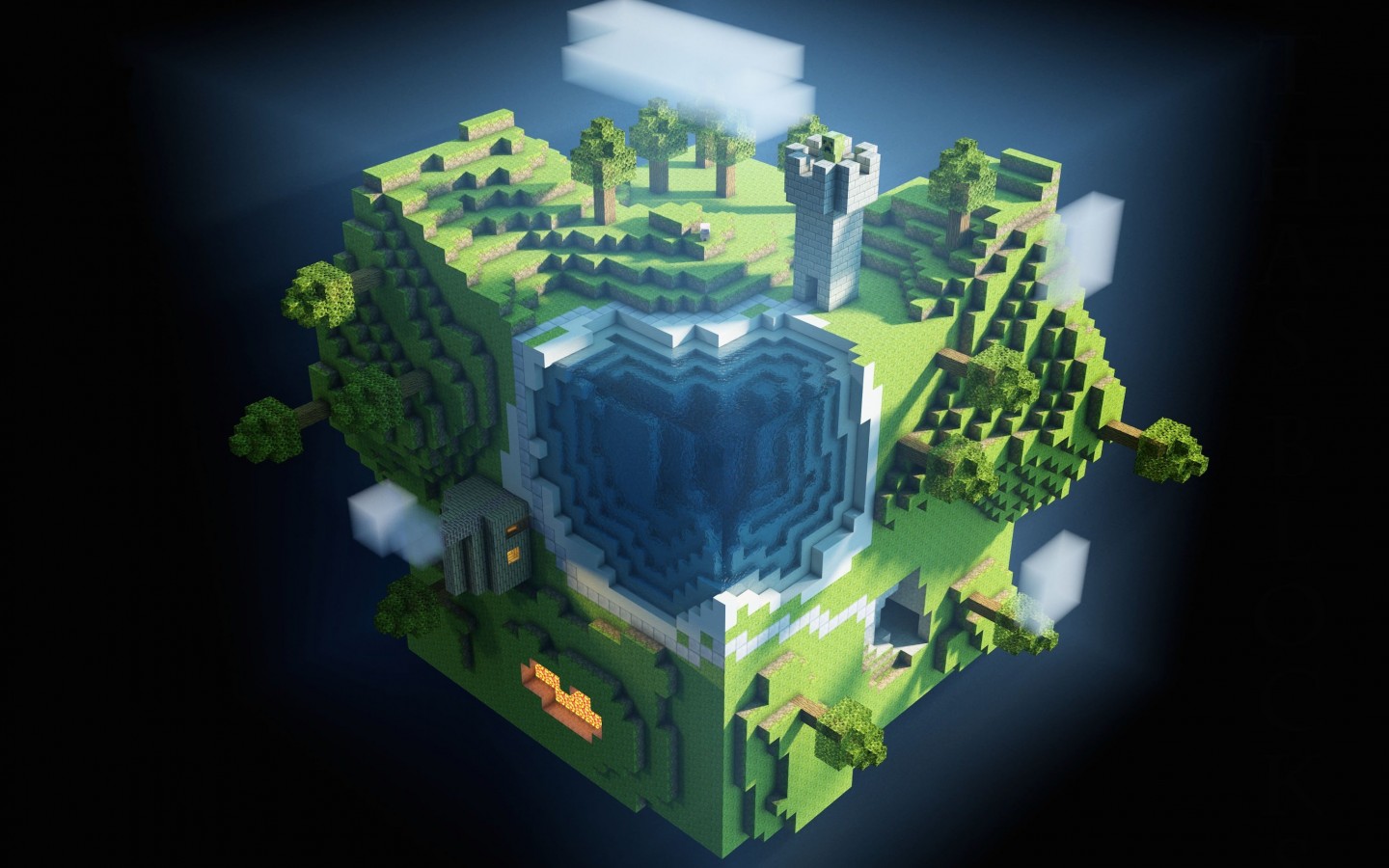 Planet Minecraft Wallpaper for Desktop 1440x900