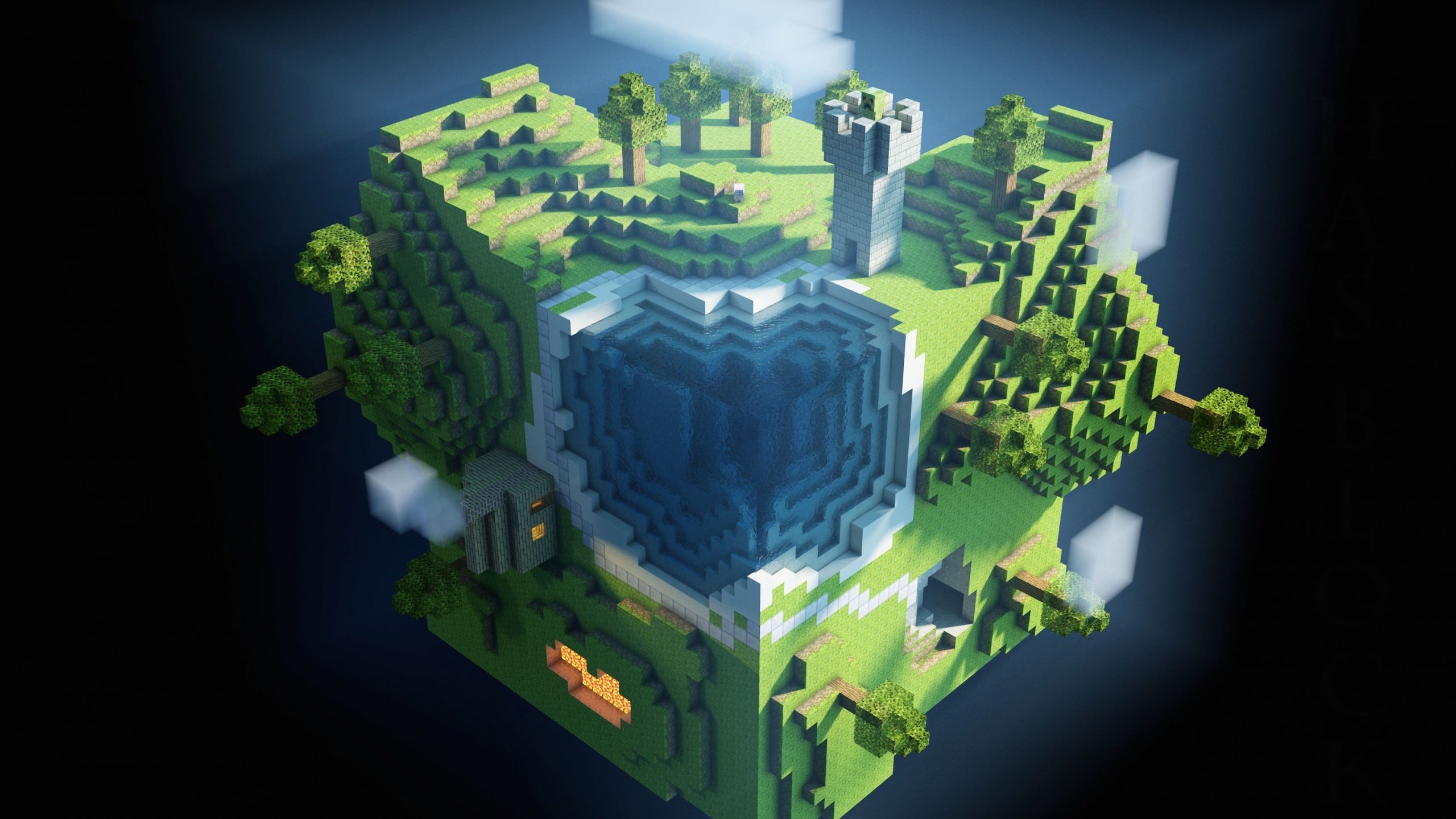 Planet Minecraft Wallpaper for Desktop 2560x1440