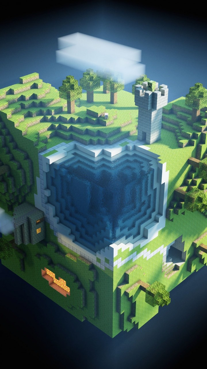 Planet Minecraft Wallpaper for Motorola Droid Razr HD