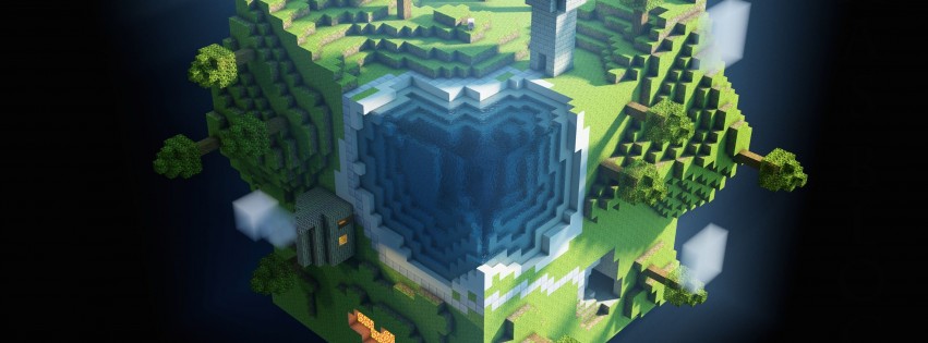 Planet Minecraft Wallpaper for Social Media Facebook Cover