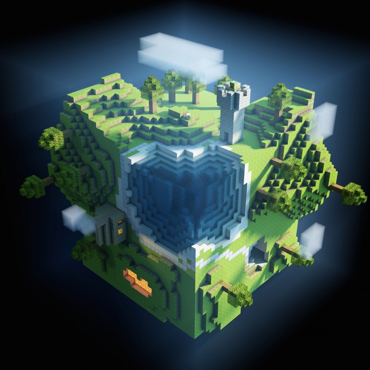 Planet Minecraft Wallpaper for Apple iPad mini