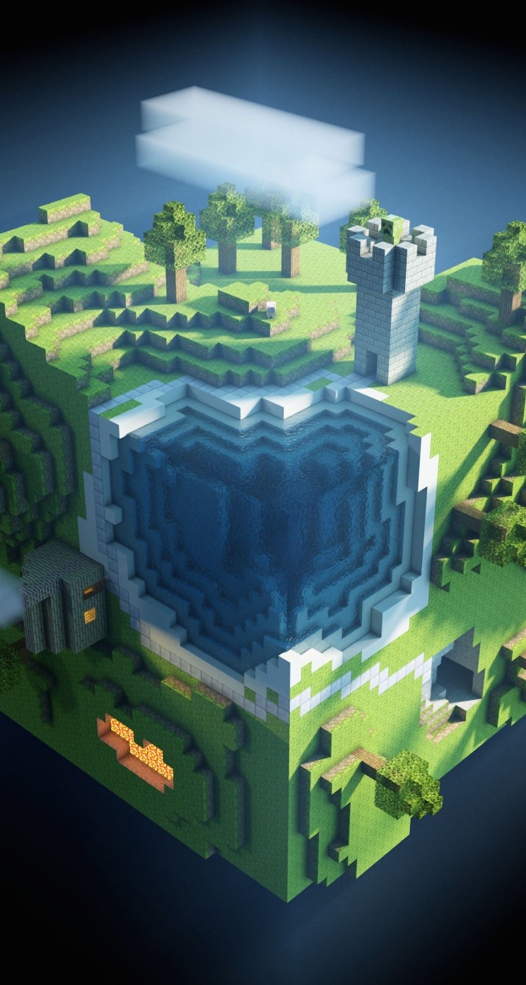 Planet Minecraft Wallpaper for Apple iPhone 5 / 5s