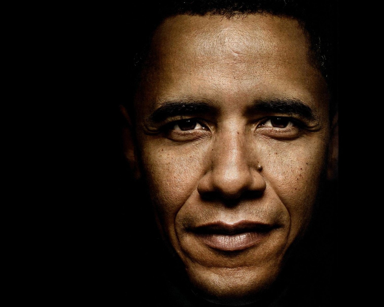 President Barack Obama Portrait Wallpaper for Desktop 1280x1024