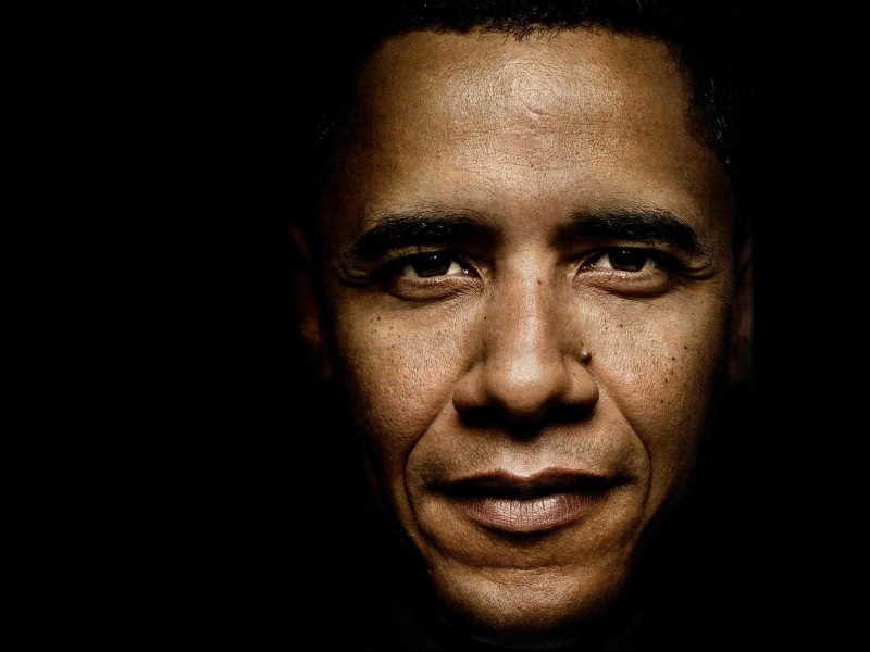 President Barack Obama Portrait Wallpaper for Desktop 800x600