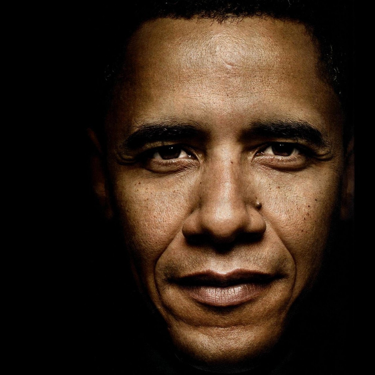 President Barack Obama Portrait Wallpaper for Apple iPad mini