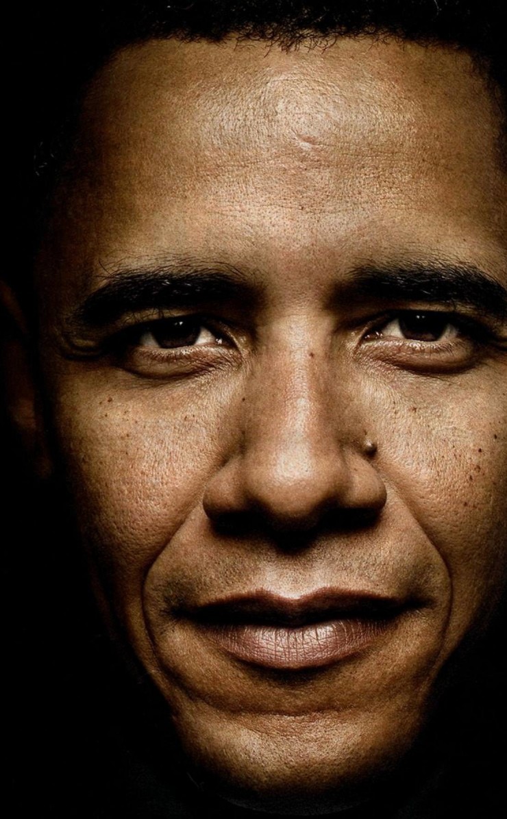 President Barack Obama Portrait Wallpaper for Apple iPhone 4 / 4s