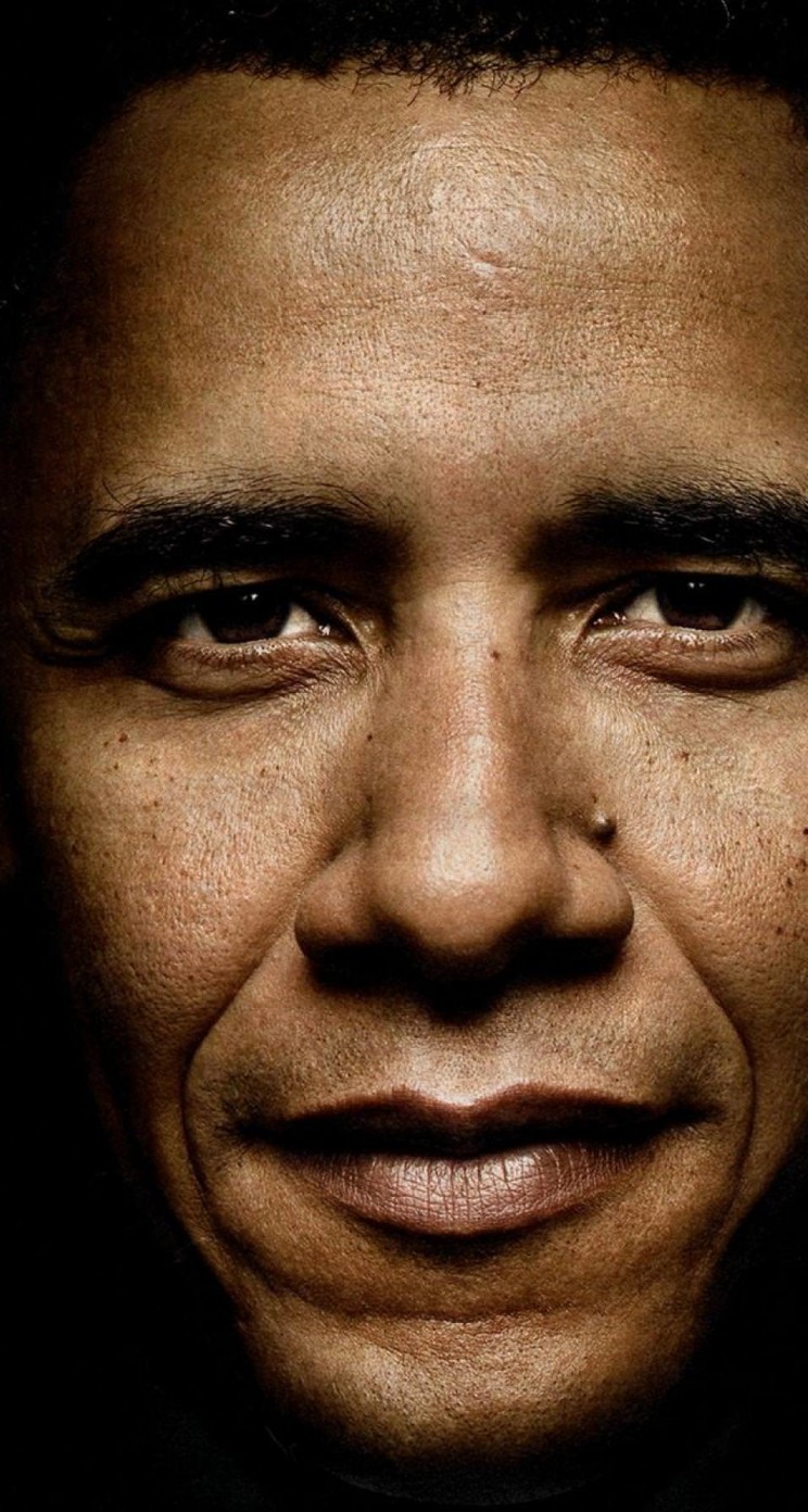 President Barack Obama Portrait Wallpaper for Apple iPhone 5 / 5s