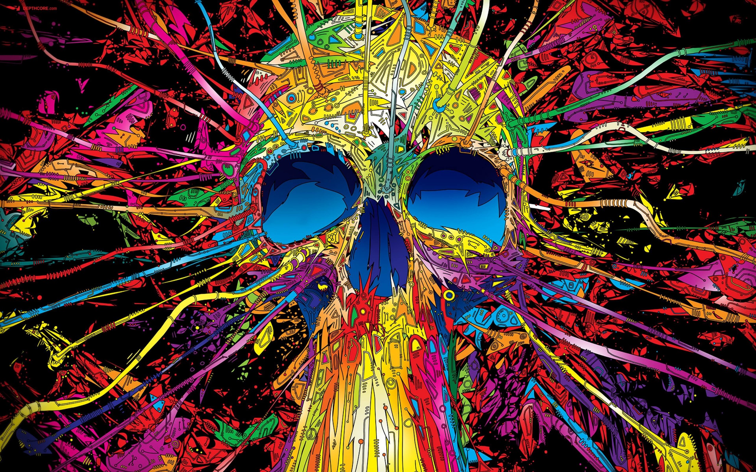 Psychedelic Skull Wallpaper for Desktop 2560x1600