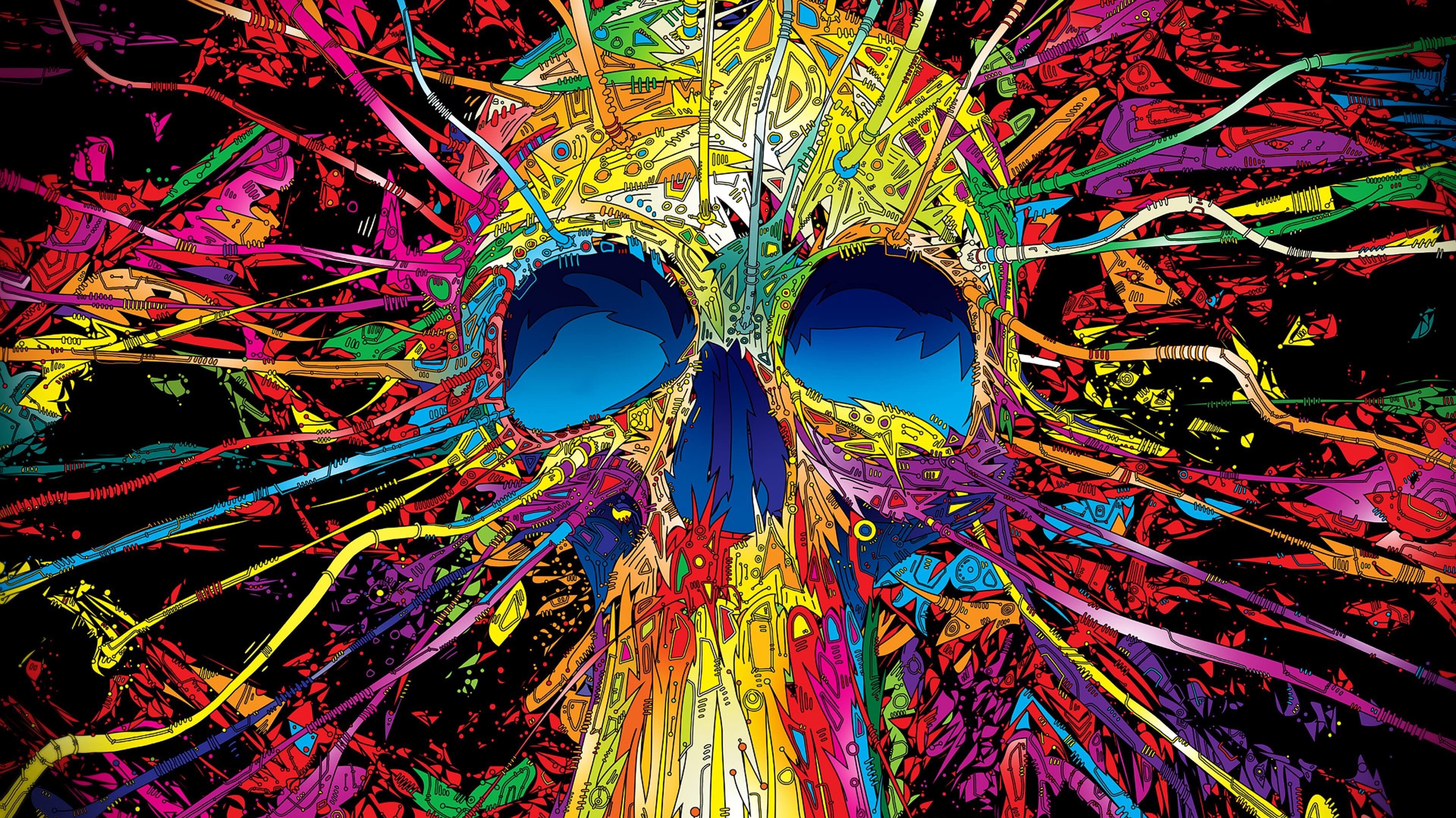 Psychedelic Skull Wallpaper for Desktop 4K 3840x2160