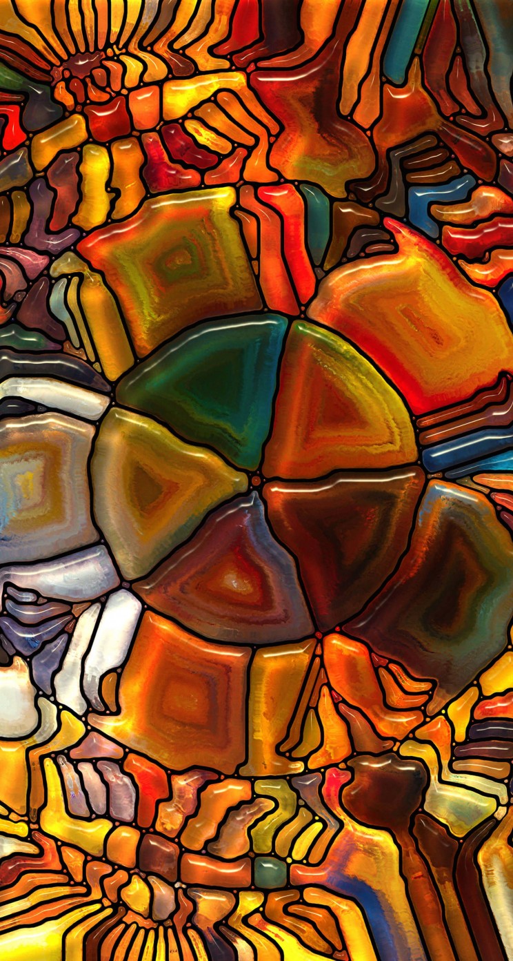 Psychedelic Stained Glass Wallpaper for Apple iPhone 5 / 5s