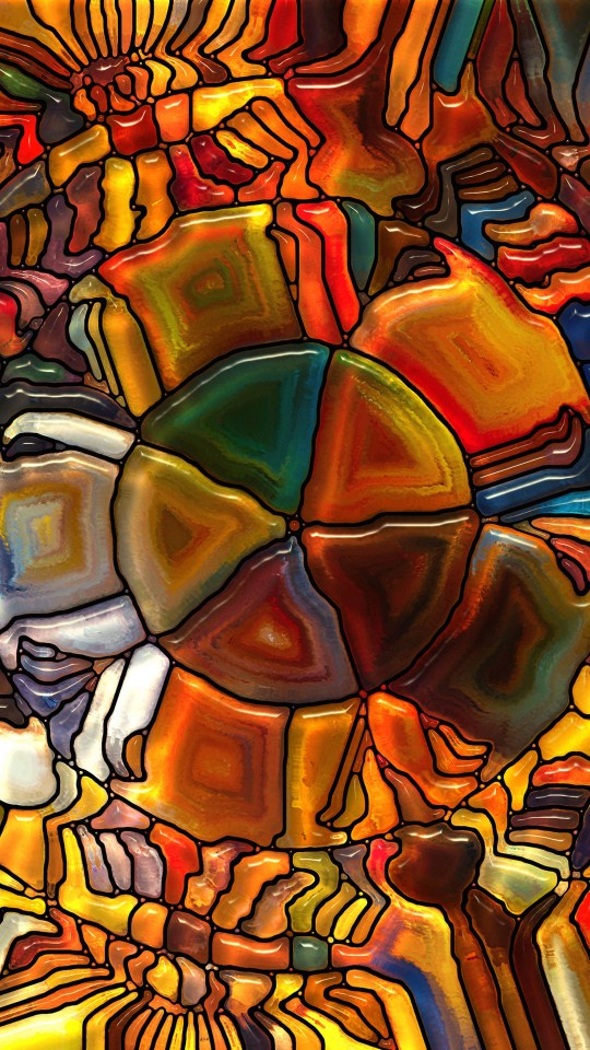 Psychedelic Stained Glass Wallpaper for LG G2 mini
