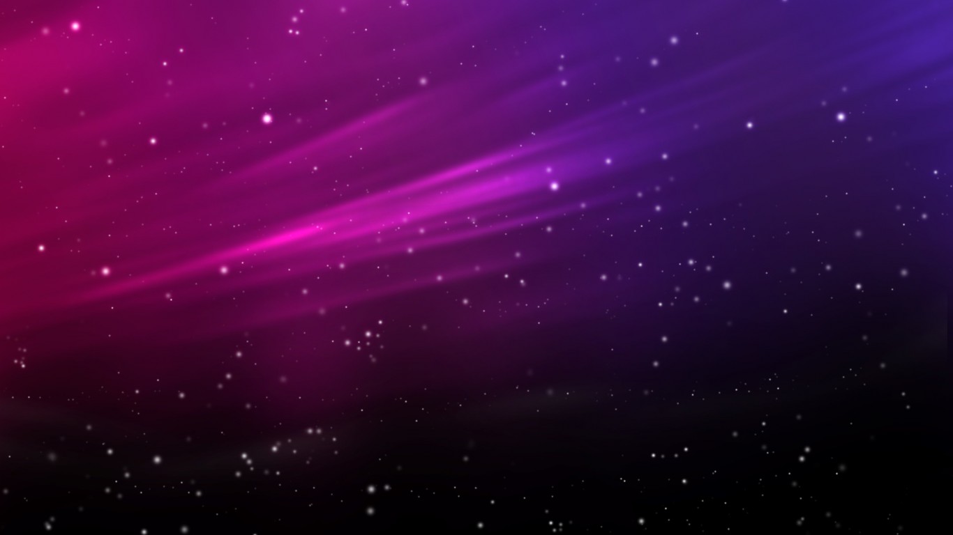 Purple Aurora Sparks Wallpaper for Desktop 1366x768