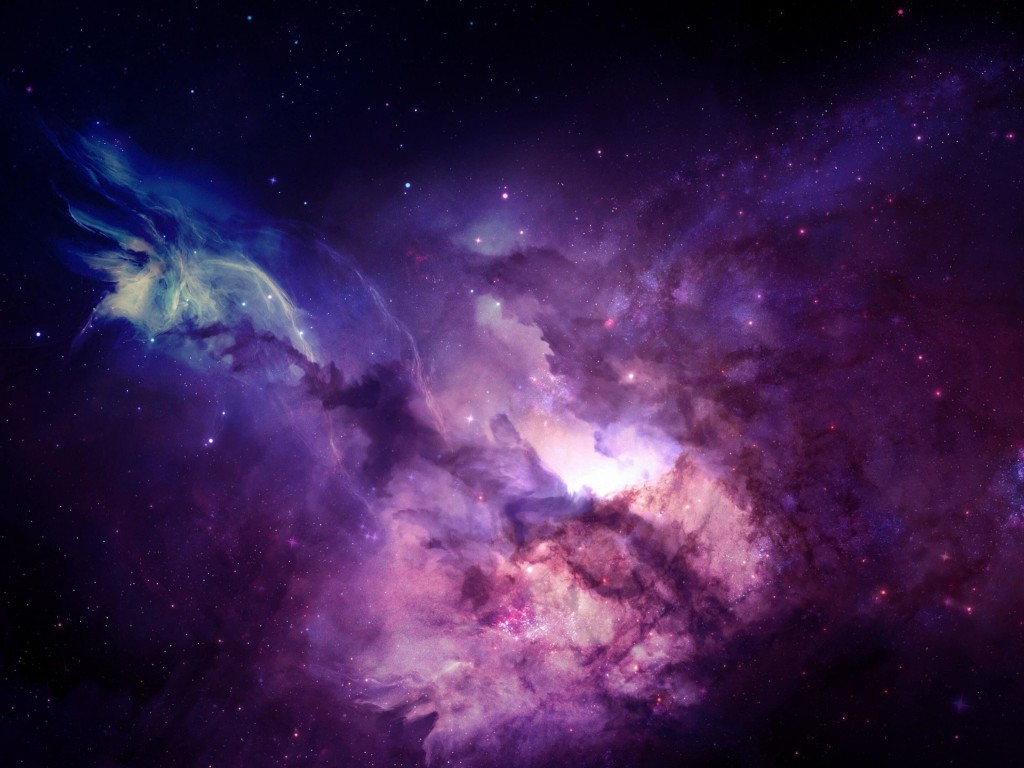 Purple Nebula Wallpaper for Desktop 1024x768