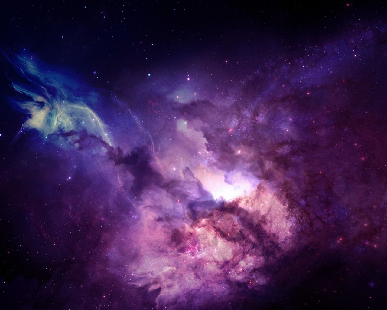 Purple Nebula Wallpaper for Desktop 1280x1024