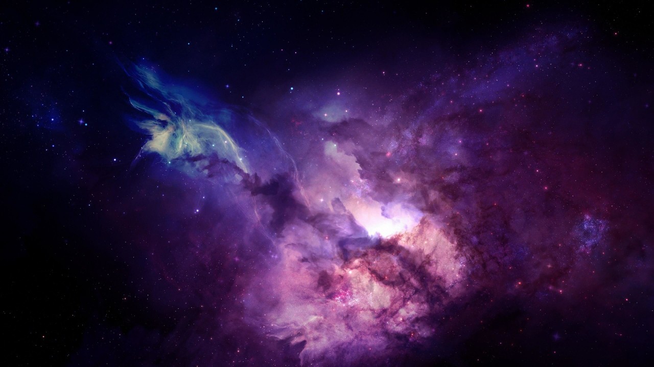 Purple Nebula Wallpaper for Desktop 1280x720