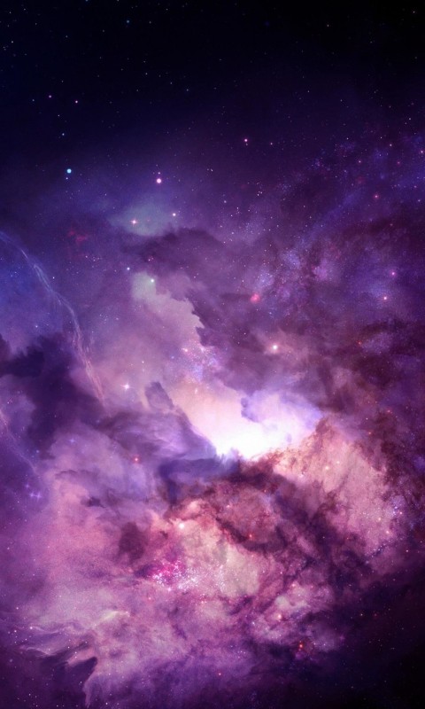 Purple Nebula Wallpaper for SAMSUNG Galaxy S3 Mini