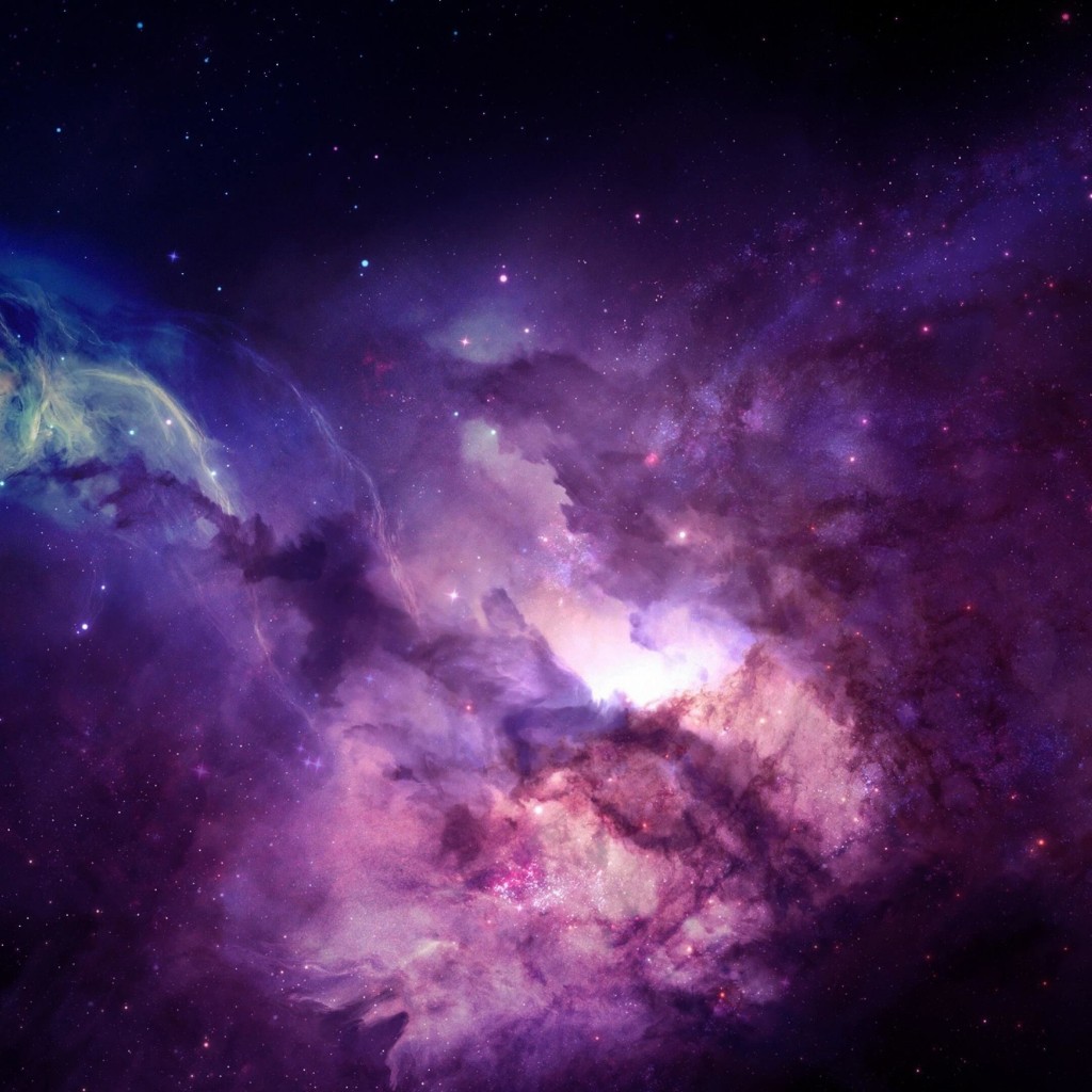 Purple Nebula Wallpaper for Apple iPad 2